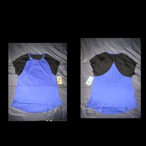 Shape NWT Women’s Playa Tee in Dazzling Blue/Black - Sz Medium